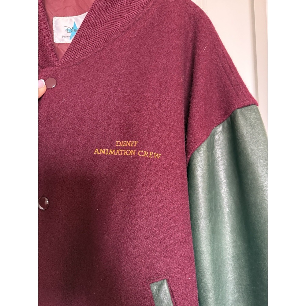 VTG Disney Hunchback Of Notre Dame Animation Crew Jacket SZ M Letterman Rare - Picture 3 of 10